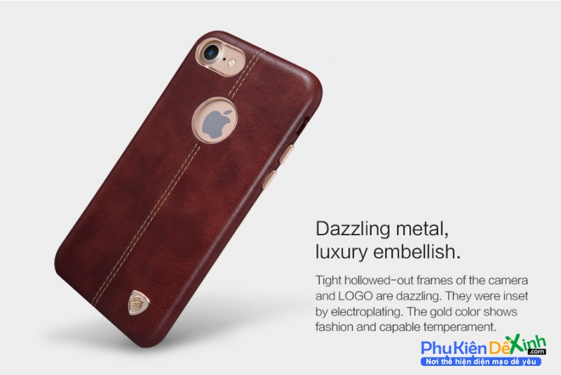 Ốp Lưng iPhone 8 Hiệu Nillkin Englon Chính Hãng Cao Cấp thiết kế bằng chất liệu da công nghiệp ôm sát thân máy chống va đạp trầy xước máy.